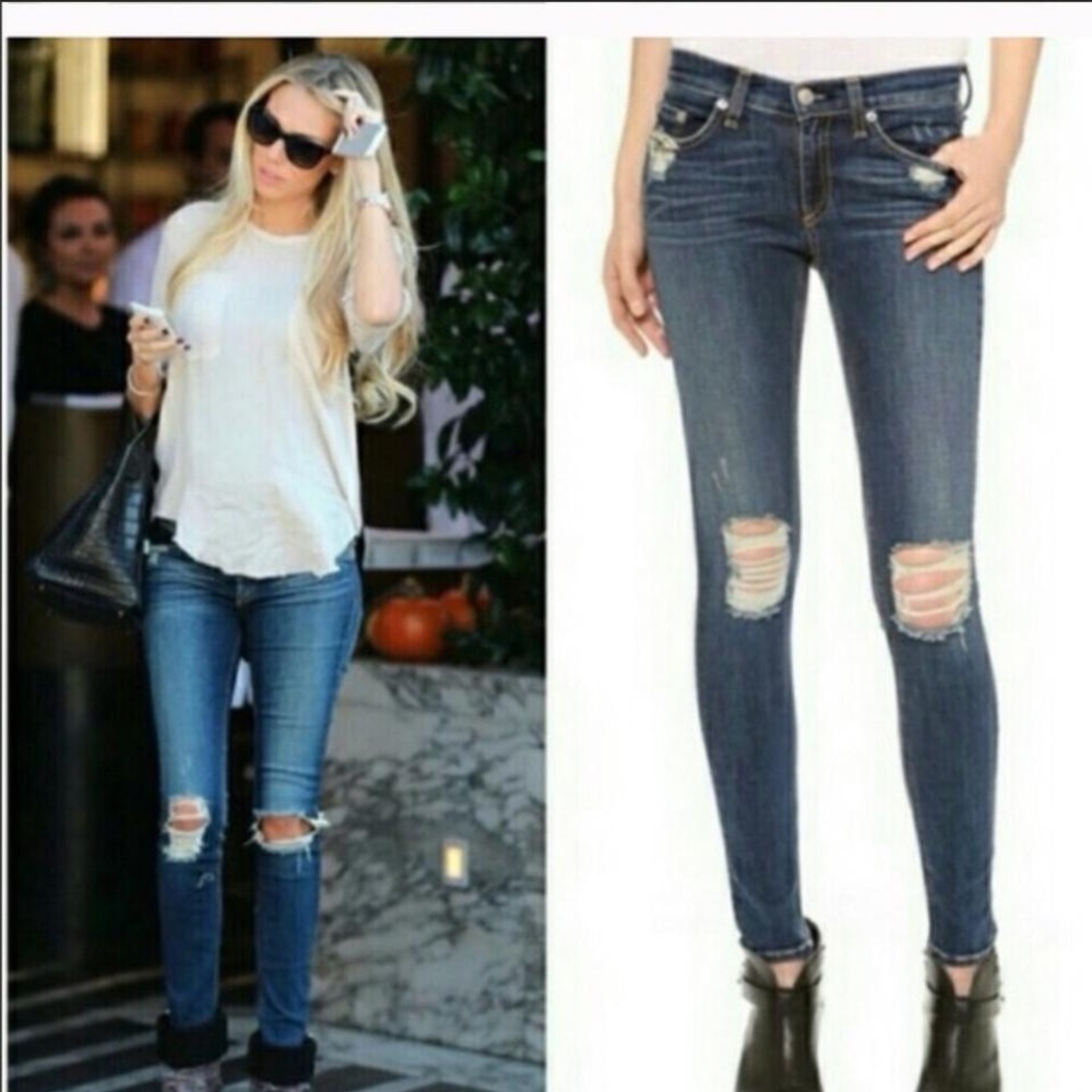 Rag & Bone Skinny distressed jeans size 24